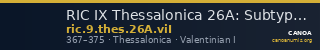 RIC IX Thessalonica 26A: Subtype viI — CANOA