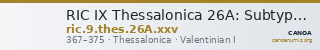 RIC IX Thessalonica 26A: Subtype xxv — CANOA
