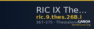 RIC IX Thessalonica 26B: Subtype i — CANOA
