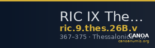 RIC IX Thessalonica 26B: Subtype v — CANOA