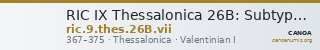 RIC IX Thessalonica 26B: Subtype vii — CANOA