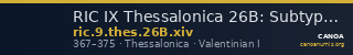RIC IX Thessalonica 26B: Subtype xiv — CANOA