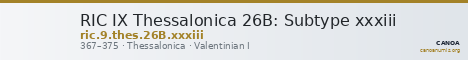 RIC IX Thessalonica 26B: Subtype xxxiii — CANOA