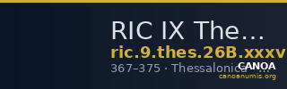 RIC IX Thessalonica 26B: Subtype xxxv — CANOA