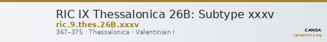 RIC IX Thessalonica 26B: Subtype xxxv — CANOA