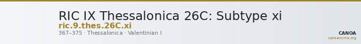 RIC IX Thessalonica 26C: Subtype xi — CANOA