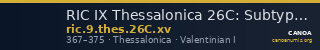 RIC IX Thessalonica 26C: Subtype xv — CANOA