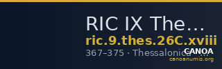 RIC IX Thessalonica 26C: Subtype xviii — CANOA