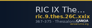RIC IX Thessalonica 26C: Subtype xxix — CANOA