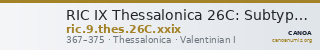RIC IX Thessalonica 26C: Subtype xxix — CANOA