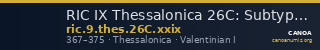RIC IX Thessalonica 26C: Subtype xxix — CANOA