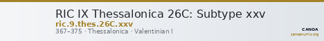 RIC IX Thessalonica 26C: Subtype xxv — CANOA