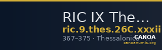 RIC IX Thessalonica 26C: Subtype xxxii — CANOA