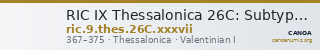 RIC IX Thessalonica 26C: Subtype xxxvii — CANOA