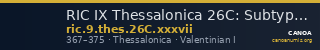 RIC IX Thessalonica 26C: Subtype xxxvii — CANOA