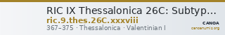 RIC IX Thessalonica 26C: Subtype xxxviii — CANOA