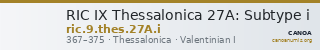 RIC IX Thessalonica 27A: Subtype i — CANOA