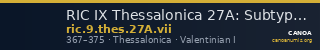 RIC IX Thessalonica 27A: Subtype vii — CANOA