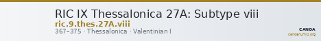 RIC IX Thessalonica 27A: Subtype viii — CANOA