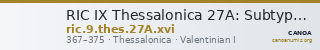RIC IX Thessalonica 27A: Subtype xvi — CANOA