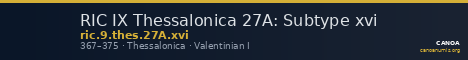 RIC IX Thessalonica 27A: Subtype xvi — CANOA