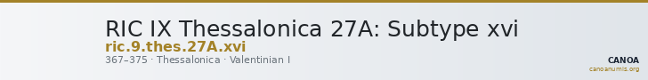 RIC IX Thessalonica 27A: Subtype xvi — CANOA