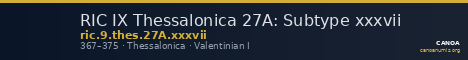 RIC IX Thessalonica 27A: Subtype xxxvii — CANOA