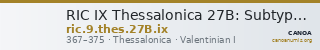 RIC IX Thessalonica 27B: Subtype ix — CANOA