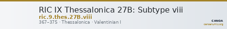 RIC IX Thessalonica 27B: Subtype viii — CANOA