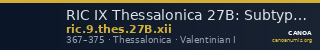 RIC IX Thessalonica 27B: Subtype xii — CANOA