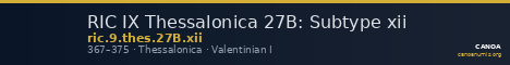 RIC IX Thessalonica 27B: Subtype xii — CANOA