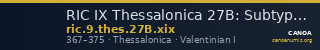 RIC IX Thessalonica 27B: Subtype xix — CANOA
