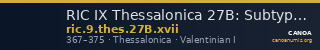 RIC IX Thessalonica 27B: Subtype xvii — CANOA