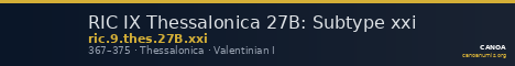 RIC IX Thessalonica 27B: Subtype xxi — CANOA