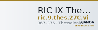 RIC IX Thessalonica 27C: Subtype vi — CANOA