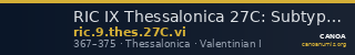 RIC IX Thessalonica 27C: Subtype vi — CANOA