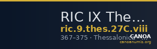 RIC IX Thessalonica 27C: Subtype viii — CANOA