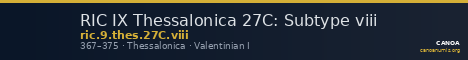 RIC IX Thessalonica 27C: Subtype viii — CANOA