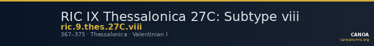 RIC IX Thessalonica 27C: Subtype viii — CANOA