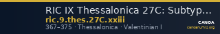 RIC IX Thessalonica 27C: Subtype xxiii — CANOA