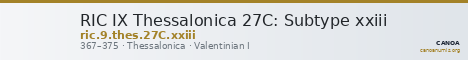 RIC IX Thessalonica 27C: Subtype xxiii — CANOA