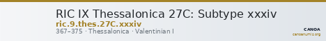 RIC IX Thessalonica 27C: Subtype xxxiv — CANOA