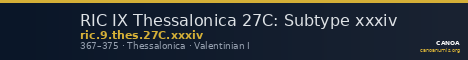 RIC IX Thessalonica 27C: Subtype xxxiv — CANOA