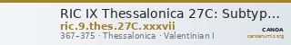 RIC IX Thessalonica 27C: Subtype xxxvii — CANOA