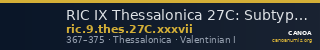 RIC IX Thessalonica 27C: Subtype xxxvii — CANOA