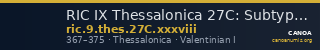 RIC IX Thessalonica 27C: Subtype xxxviii — CANOA