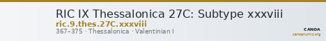 RIC IX Thessalonica 27C: Subtype xxxviii — CANOA