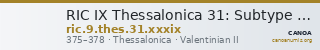 RIC IX Thessalonica 31: Subtype xxxix — CANOA