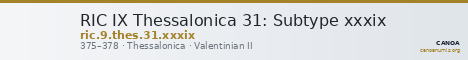 RIC IX Thessalonica 31: Subtype xxxix — CANOA
