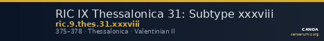 RIC IX Thessalonica 31: Subtype xxxviii — CANOA